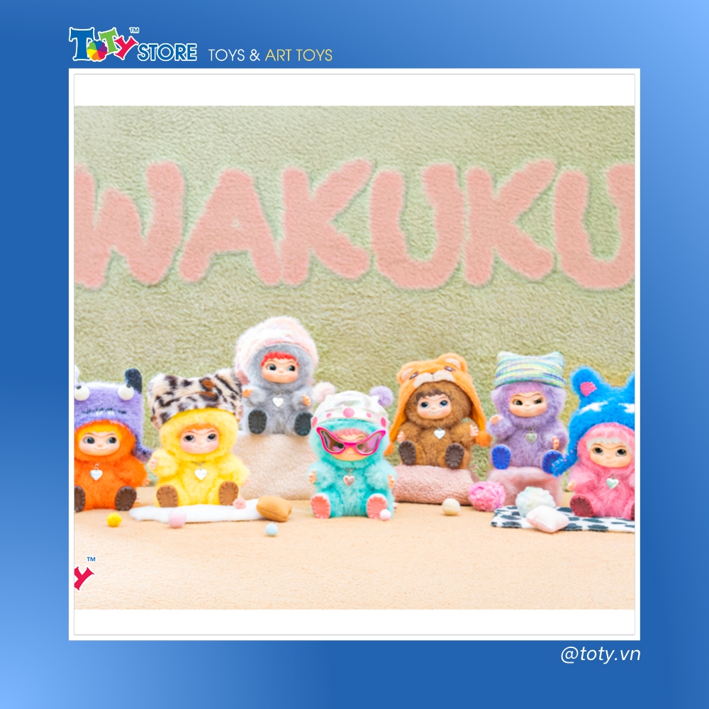 [GENUINE] ตะขอผ้าฝ้าย WAKU - Fuzzy Trend Fun Party - RV05