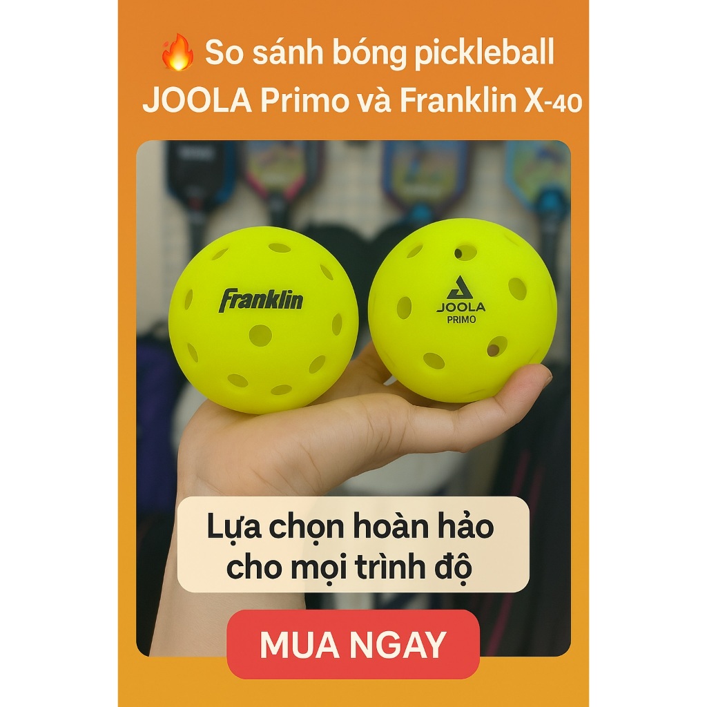 JOOLA Primo & Franklin X-40 Pickleball – USA Standard Competition Ball, เที่ยวบินเสถียร, ทนทานสุดๆ