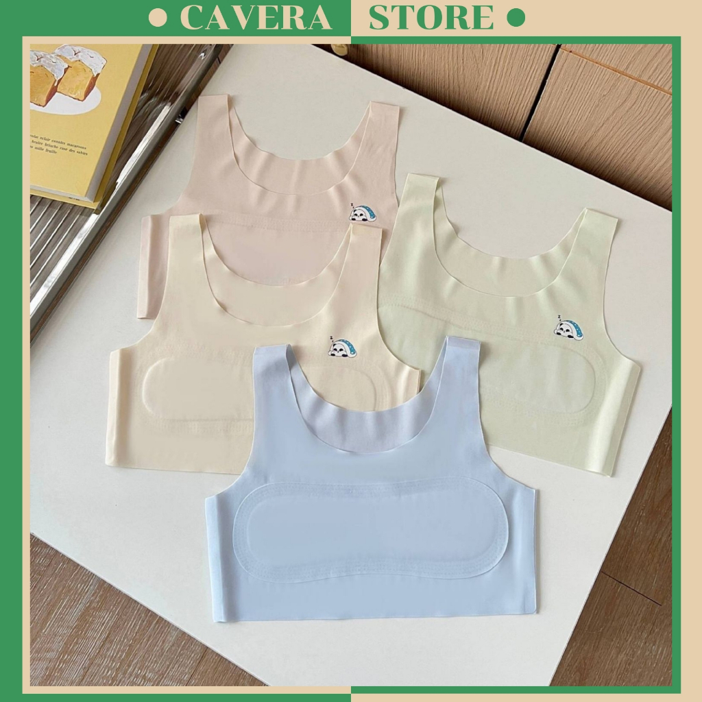 Combo 3 เสื้อใบไม้น่ารักสําหรับเด็กผู้หญิง บรานักเรียนนุ่มสบาย CAVERA B.8999