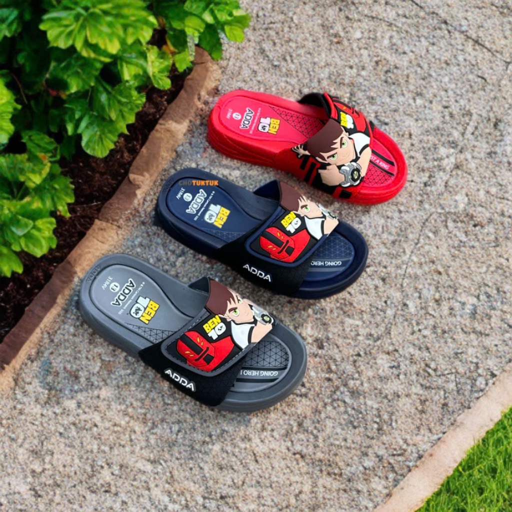 Thailand Superman Boys Sandals พร้อมสายยางนุ่มกันลื่น ADDA 31r4V