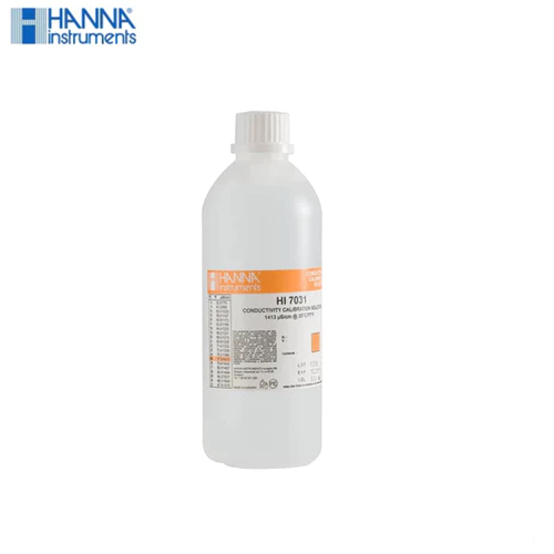 การกําหนดค่าการนําไฟฟ้า 1413 รหัส uS: HI7031L ยี่ห้อ: Hanna Instruments Volume: 500ml