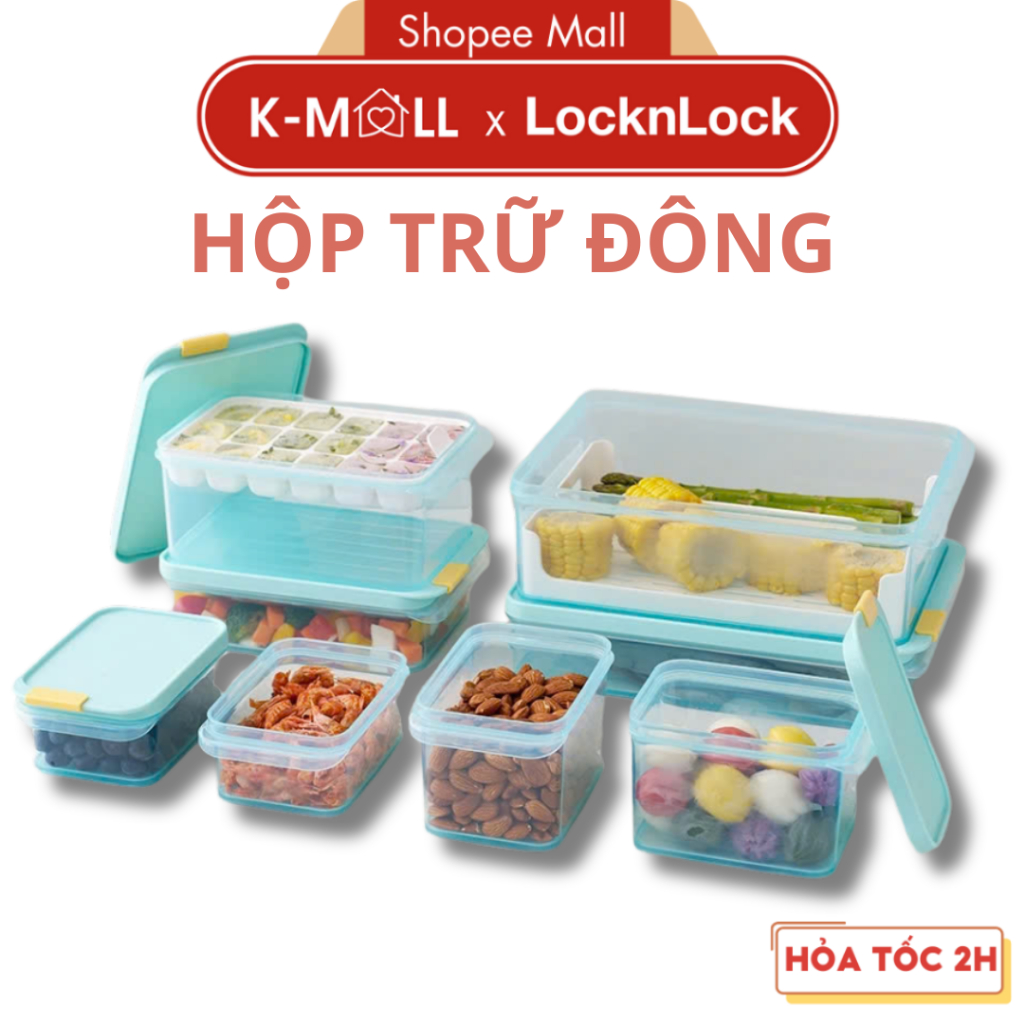 LocknLock Freezer Fit HFL กล่องแช่แข็งและกล่องเก็บอาหาร สีพาสเทล ความจุเยอะ - K-MALL