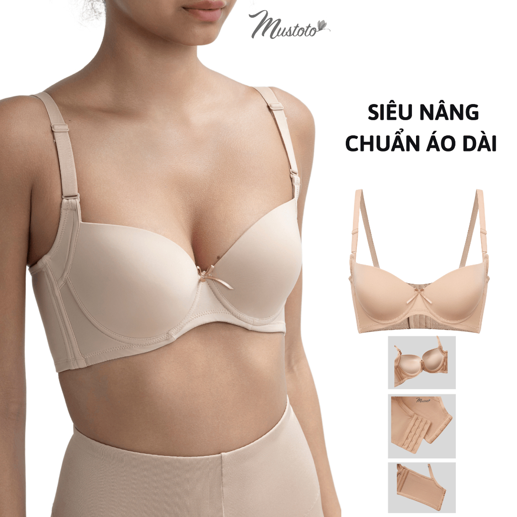 Womens Musoto Bra SUPER LIFT 4cm Ao Dai พร้อมคอนซีลเลอร์ Underwire (MA71)