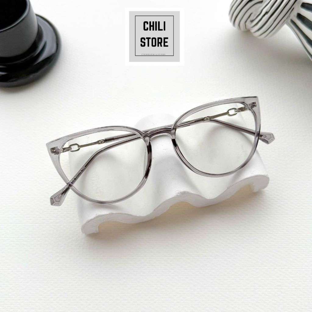 Chilistore กรอบแว่นตาตาแมวสําหรับผู้ชายและผู้หญิง แว่นตาแฟชั่นระดับไฮเอนด์ 30313