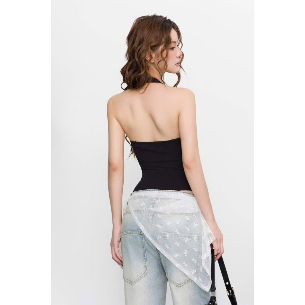 JENNIE คอร์เซ็ท เสื้อสีแดง/ดํา (HIGH QUALITY PRODUCT) มีซิป สไตล์ยุโรปและอเมริกา - รูปที่ 3