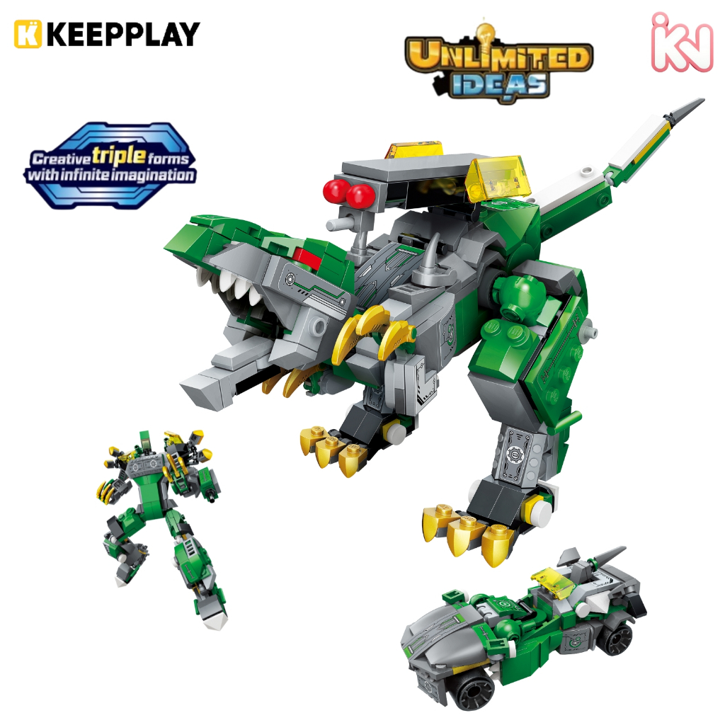 Transforming Green Robot Assembly Toy - K Keepplay 42115 (329 ชิ้น)