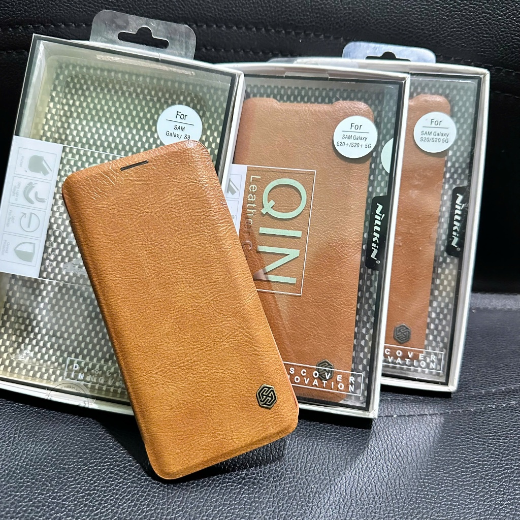 Discharge - Nillkin Qin Samsung S9 / S20 / S20 Plus เคสหนังป้องกัน (สีน้ําตาล) (999)