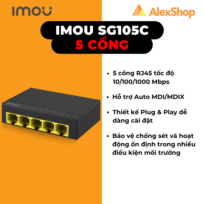Imou SG105C สวิตช์ 5 พอร์ต / SG108C 8-Port Gigabit Switch 1000M
