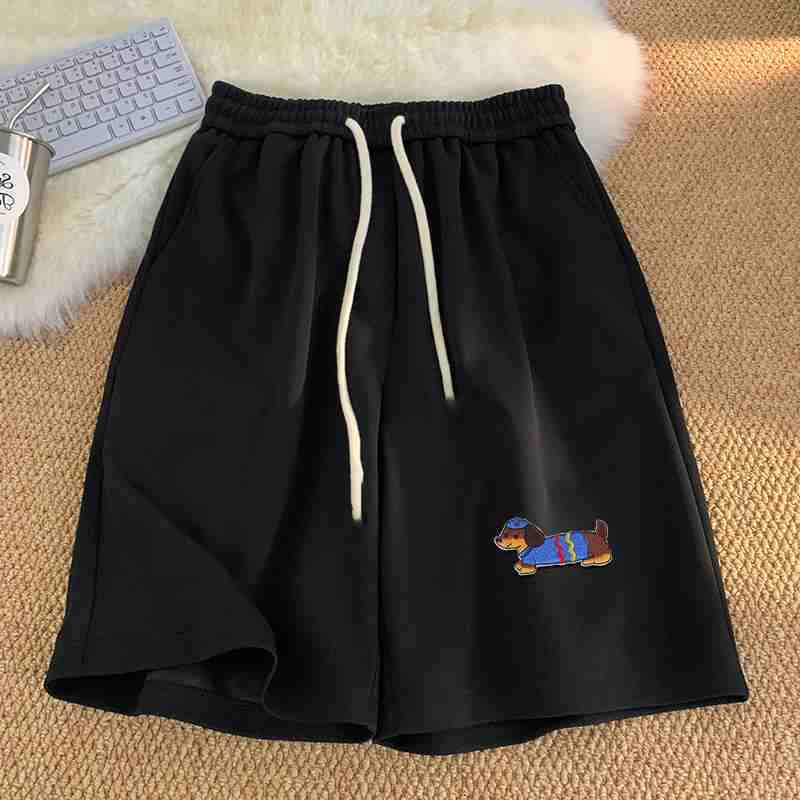 กางเกงขาสั้น Unisex สําหรับผู้ชายและผู้หญิง รูปทรงสุนัขไส้กรอก - NEMO SHOP - ผ้า umi แบบเชื่อม สไตล์