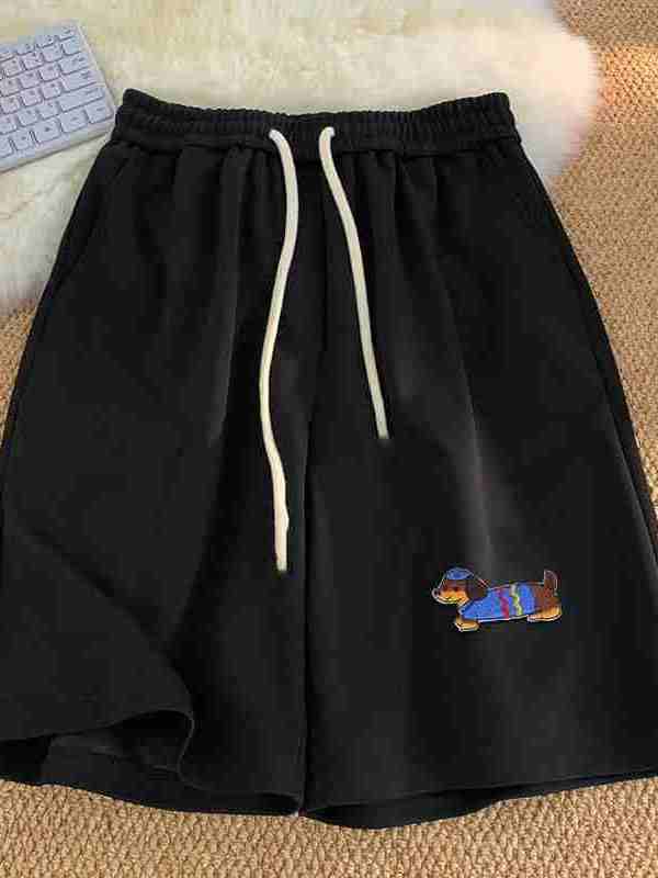 กางเกงขาสั้น Unisex สําหรับผู้ชายและผู้หญิง รูปทรงสุนัขไส้กรอก - NEMO SHOP - ผ้า umi แบบเชื่อม สไตล์