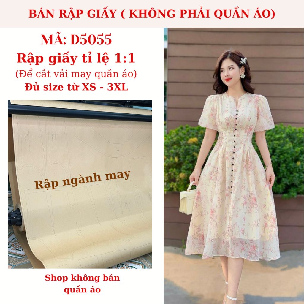 DRESSES CODE D5055 (NOT PRE-CUT)