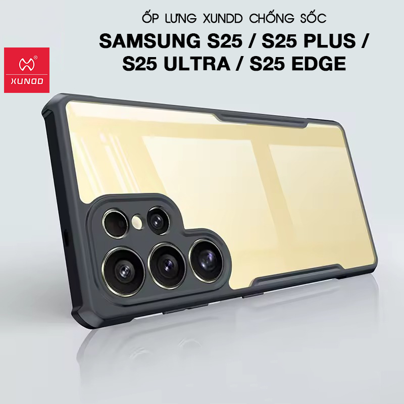 XUNDD เคส Samsung S25/ S25 Plus/ S25 Ultra/ S25 Edge - กันกระแทก หลังใส ขอบ TPU