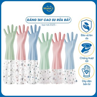 Găng Tay Cao Su Rửa Bát Chén, Bao Tay Nấu Ăn Làm Bếp Co Giãn Chống Thấm - Nhatot-PBVS0006