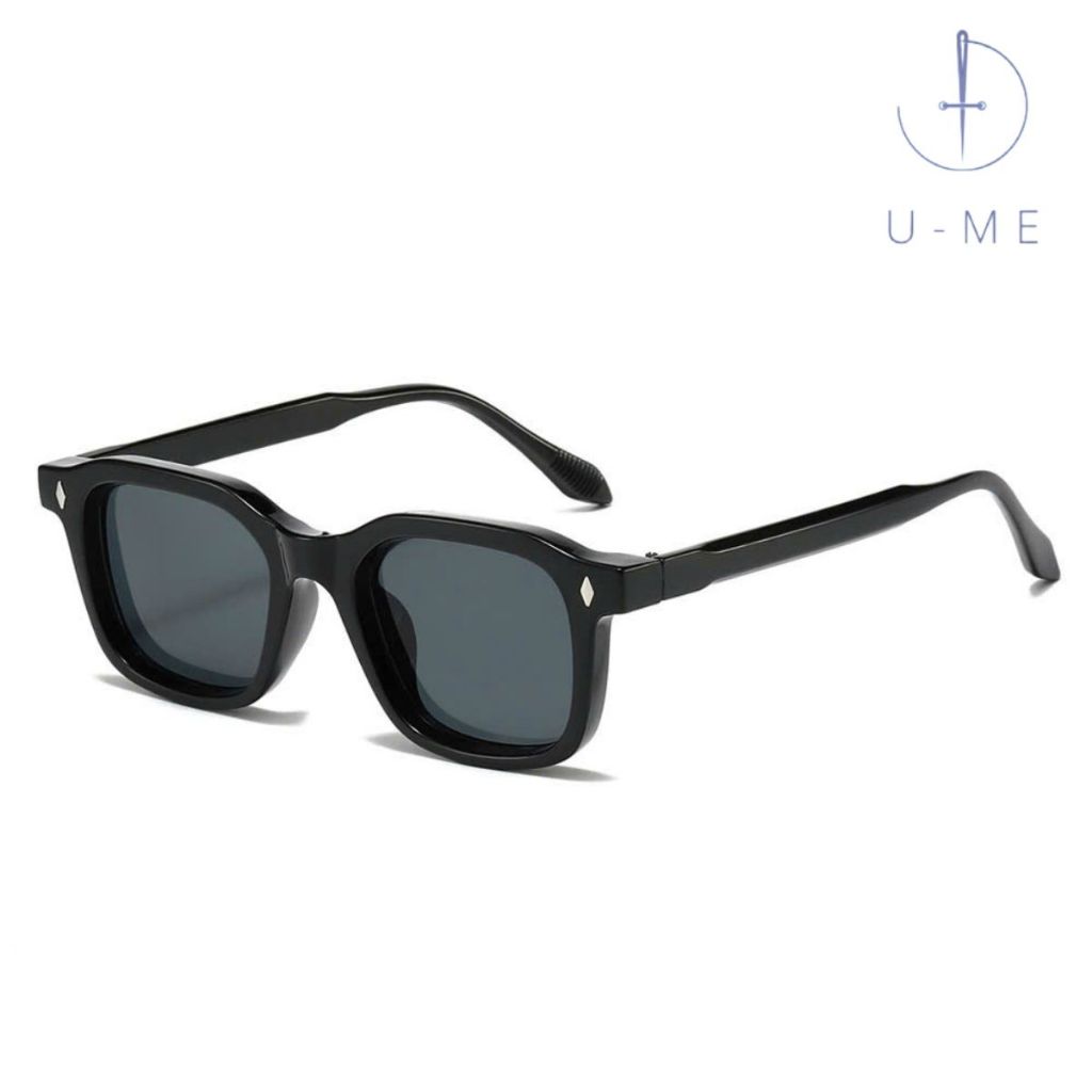 UMKO แว่นกันแดดทรงสี่เหลี่ยมสําหรับผู้ชายและผู้หญิง NK165 UV400 ปกป้องดวงตา