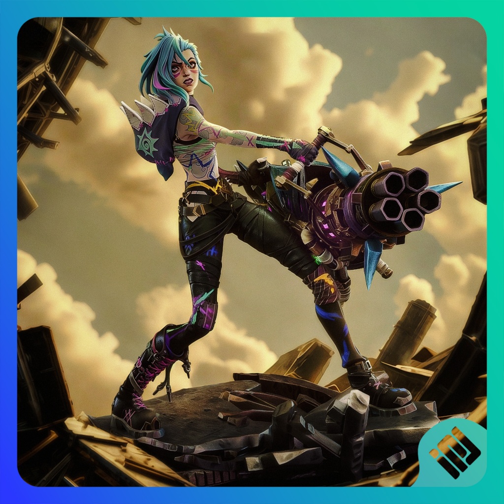 โมเดล Jinx Arcane - League of Legends League of Legends