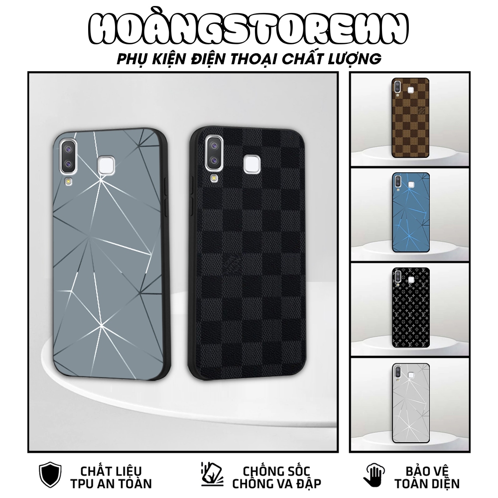 เคส Samsung A8 Star / A9 Star พิมพ์ลายสีเงินน้ําเงินสุดสวย