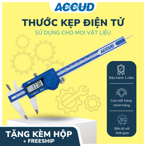 ACCUD 111-006-12R คาลิปเปอร์อิเล็กทรอนิกส์ (12RW) – ช่วงการวัด 0–150 มม. ความแม่นยํา ±0.03 มม. มาตรฐ