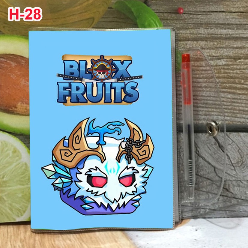 Blox Fruits Notebook - Blox Fruit ผลไม้นานาชนิดและปลายอื่นๆ (พร้อมปากกา)