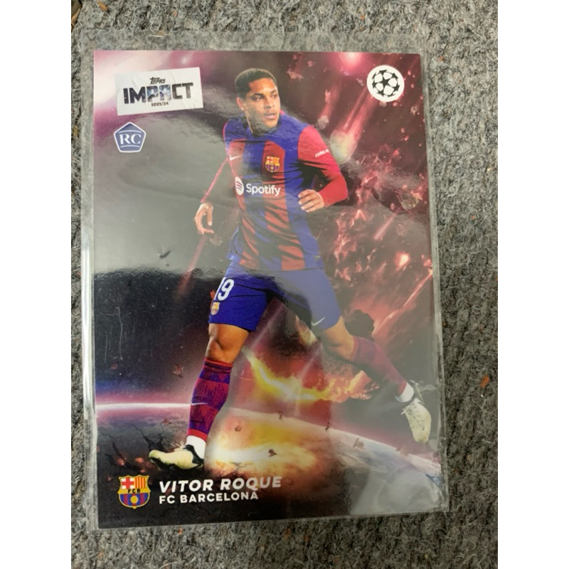 H984 Vitor Roque Barcelona Topps Impact 2023/24 การ์ดฟุตบอล