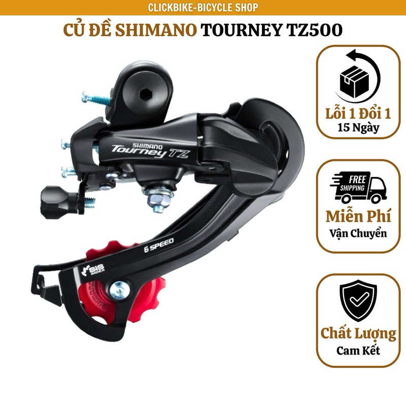 Shimano Tourney RD-TZ500 ตีนผีจักรยาน 6,7 สปีด - สินค้า Shimano ของแท้