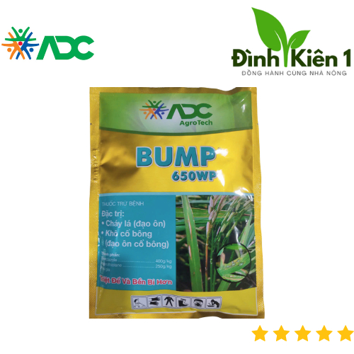 BUMP 650WP 100GRAM GENUINE ADC (tricyclazole 400g/kg + isothiolane 250g/kg) - Leaf blast, colour bla