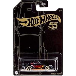 ของแท้ 1:64 รถโมเดลสเกล Hot Wheels Porsche 993 GT2 55th Anniversary Edition)