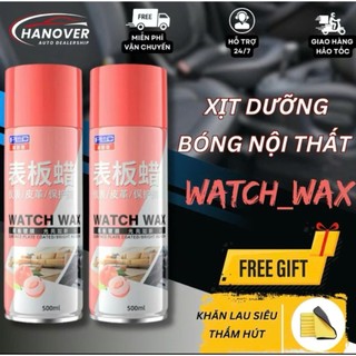[BẢN CAO CẤP] Chai Xịt Dưỡng Bóng Nội Thất Ô Tô WATCH WAX 500ml Nhập Khẩu, Đánh Bóng Và Làm Sạch Sâu