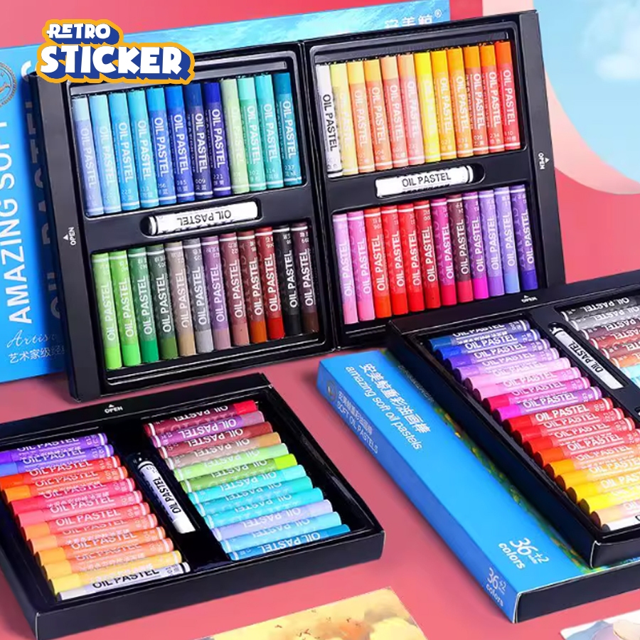 [GIVE PENCIL] ชุด 24 ชิ้นคุณภาพสูง Whale Soft Oil Wax ญี่ปุ่น Coloring Wax Oil Powder Super Soft นูน