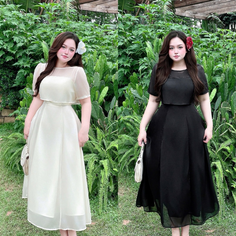 ชุดเดรสไหมพรม 2 ชิ้น 55-90kg ML XL XXL QUNH NHU BIGSIZE