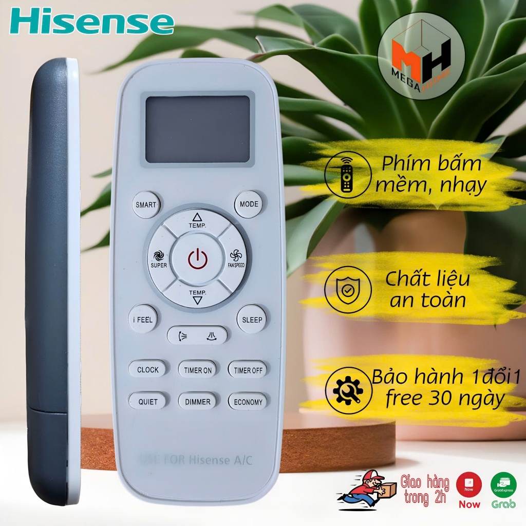 รีโมทแอร์ Hisense รีโมทแอร์ Hisense คุณภาพดี ปุ่มนุ่ม