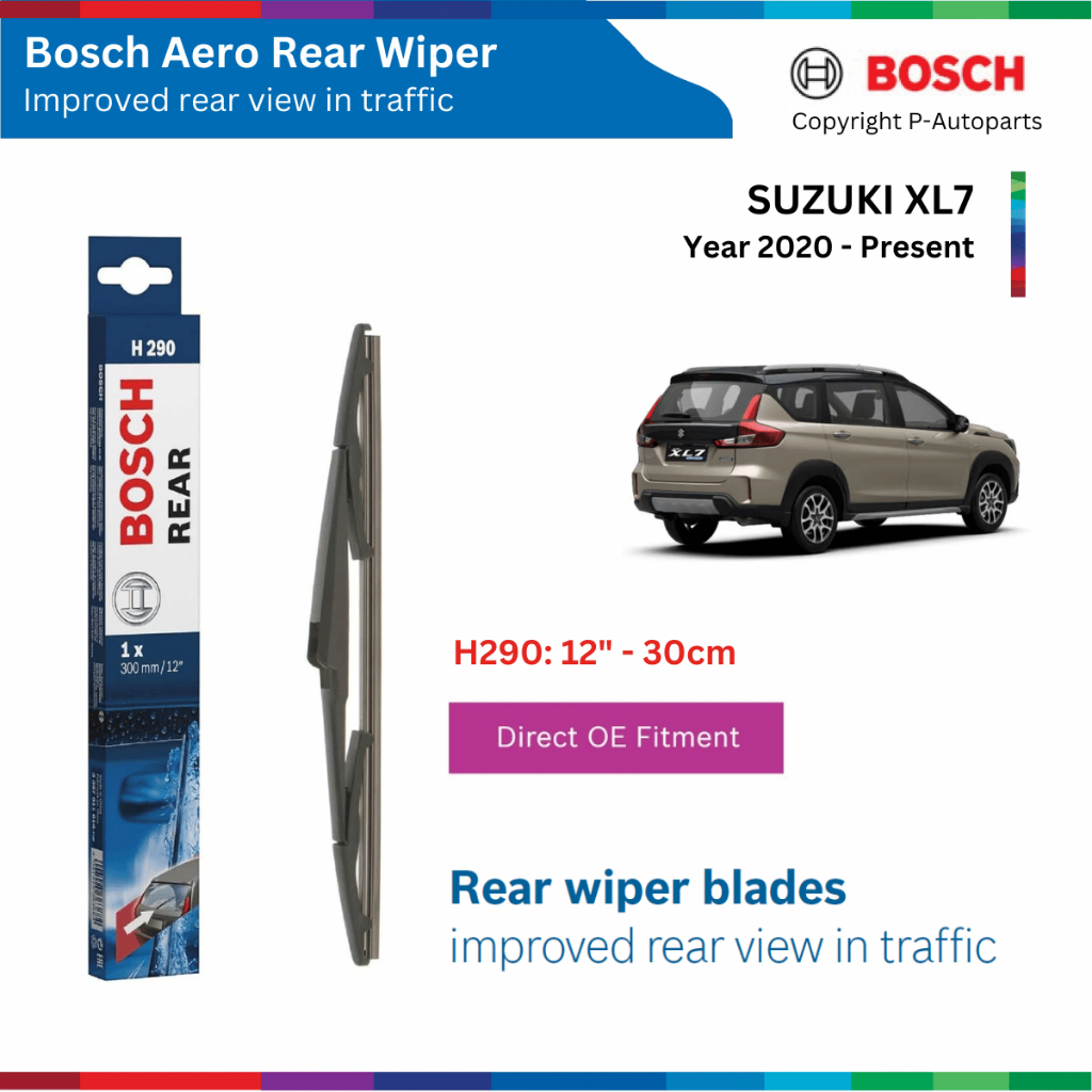 BOSCH ด้านหลัง H290 12 ที่ปัดน้ําฝนหลัง" สําหรับ SUZUKI XL7 1.5 ตั้งแต่ปี 2020 ปัจจุบัน