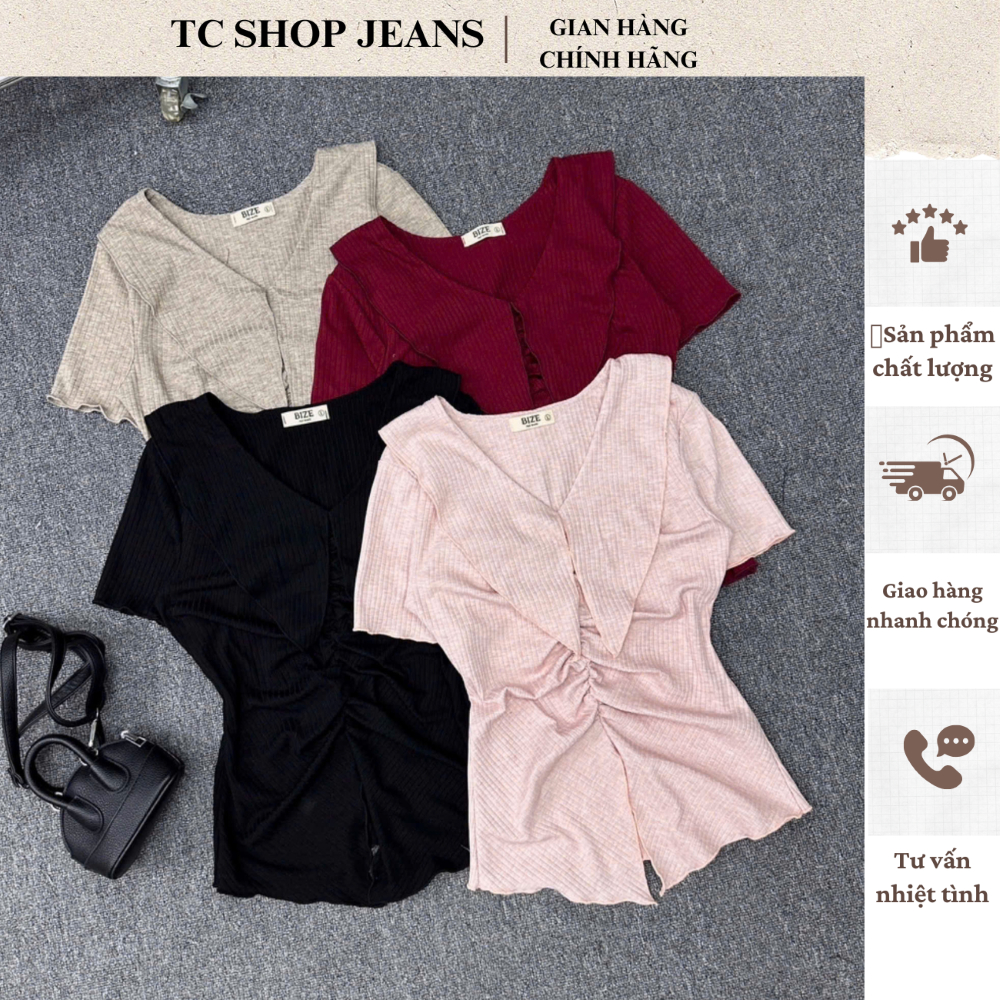 TC SHOP JEANS BIGSIZE 55kg-85kg School Short Sleeve Slim Fit T-shirt with Slit Sides for School Code