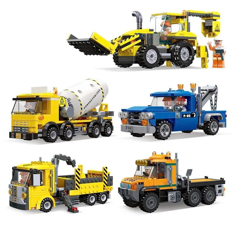ของเล่นประกอบ Funky Town สําหรับรถก่อสร้าง รถขุด ลูกกลิ้งถนน ของเล่นประกอบ Funky Town ของขวัญสําหรับ