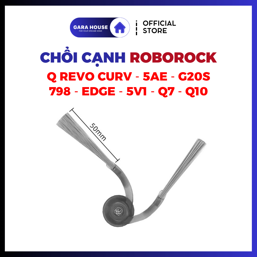 แปรงด้านข้างเครื่องดูดฝุ่นหุ่นยนต์ Roborock Q Revo Curv 5AE 798 Edge 5V1 G20s P20 Q7 Q10 _ OEM