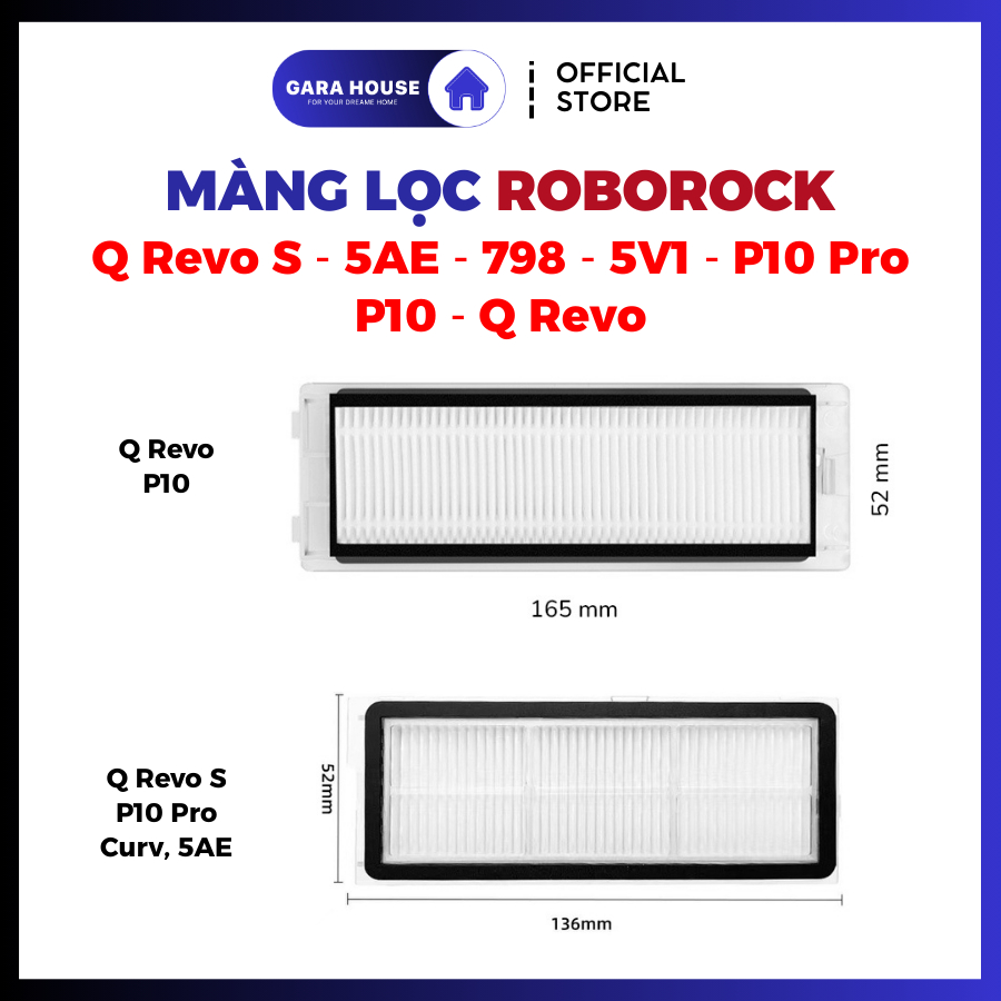 Roborock Q Revo P10 Revo S Curv 5AE 798 Edge 5V1 P20 Pro เครื่องดูดฝุ่นหุ่นยนต์กรอง _ เปลี่ยน