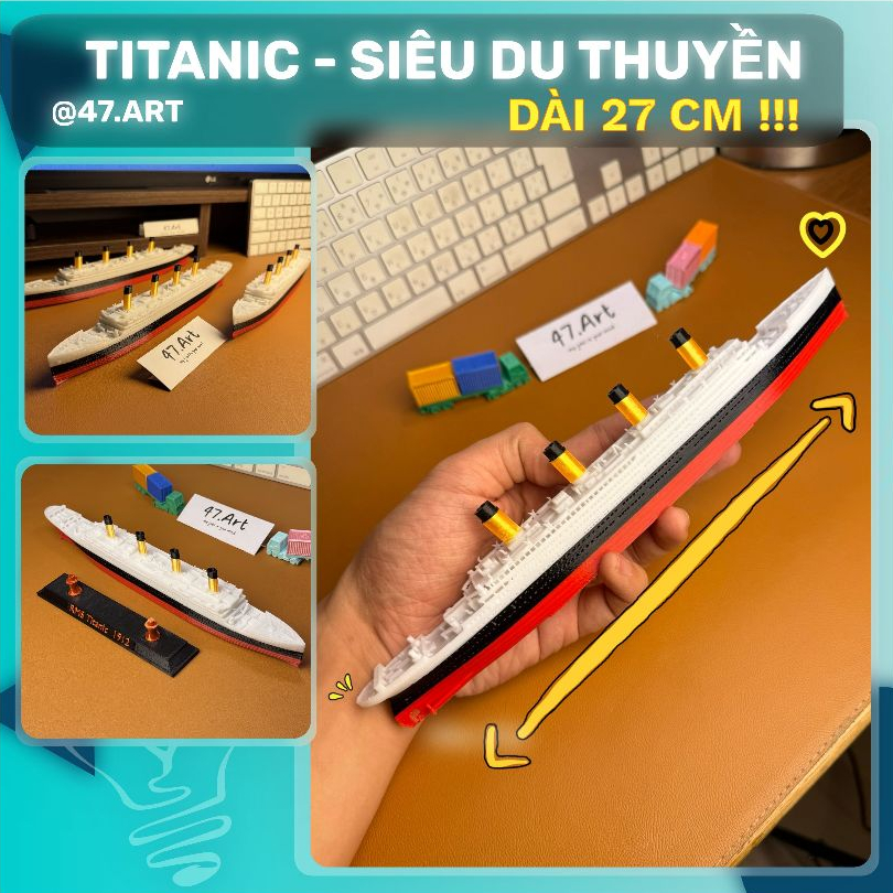 โมเดลเรือยอชท์ไททานิค [ของแท้ 47ART-IN 3D] โรมิโอและจูลีต ของขวัญเรือไททานิค