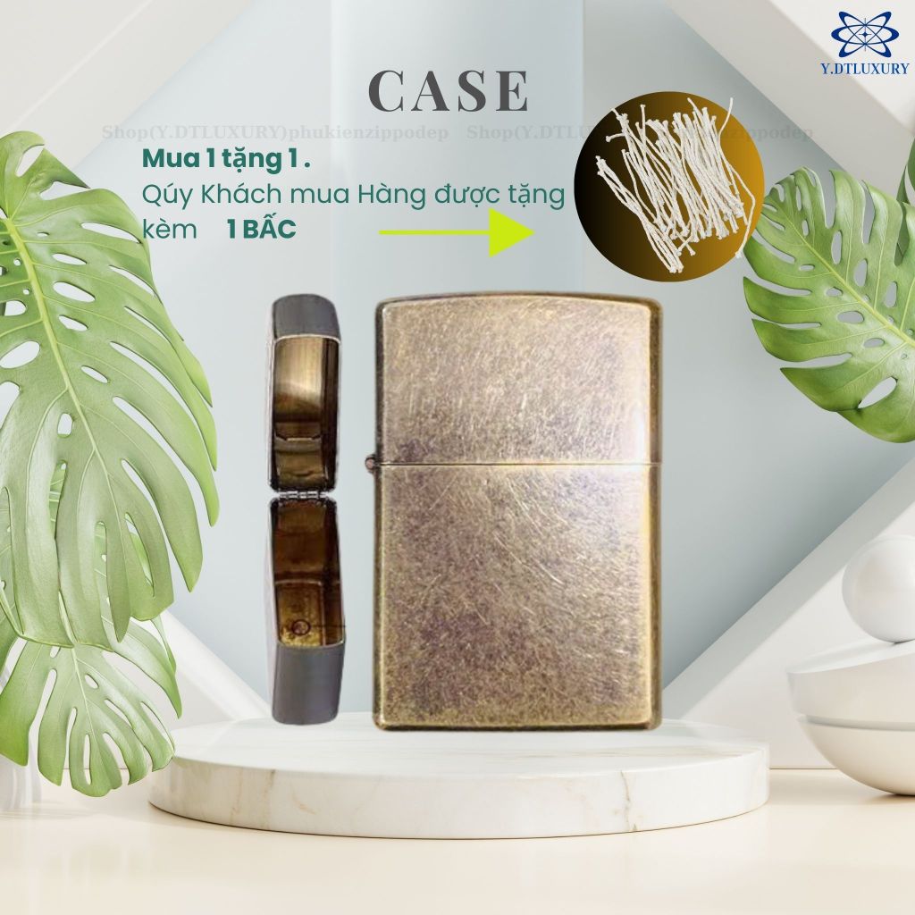 เคส zippo สวยๆ แถม Wick (Y00DGCM) วัสดุทองเหลือง รุ่น Divers (ไม่รวมเชื้อเพลิง)