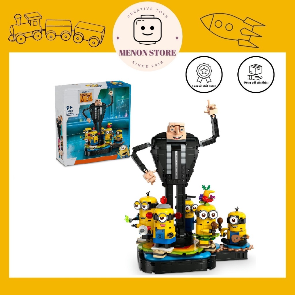 ประกอบของเล่น 5582 75582 Gru และ Minions Surprise Party - ปริศนาอัจฉริยะ