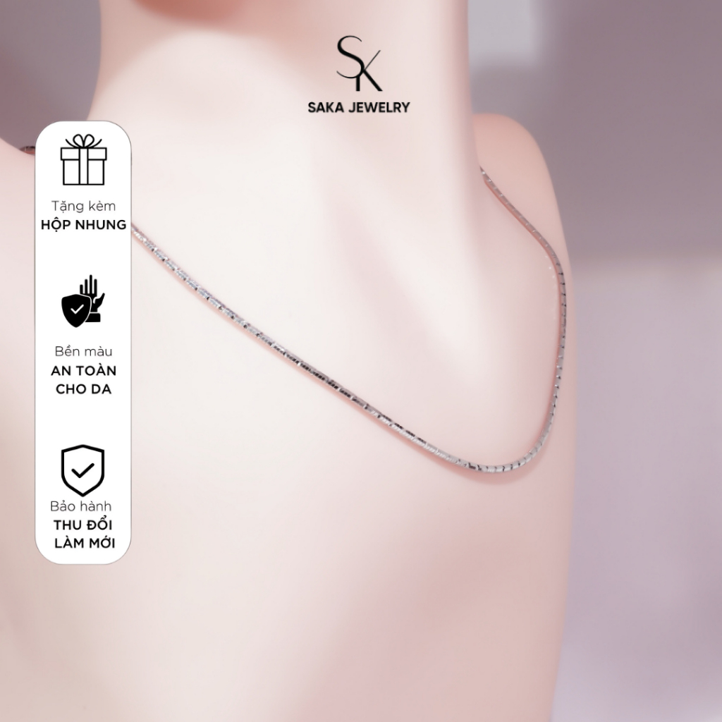 SAKA JEWELRY สร้อยคอก๋วยเตี๋ยว แกะสลักอย่างประณีต - หรูหราและมีเสน่ห์ SKD 161