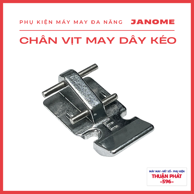 ตีนผีเย็บซิป Zin สําหรับจักรเย็บผ้าอเนกประสงค์ Janome