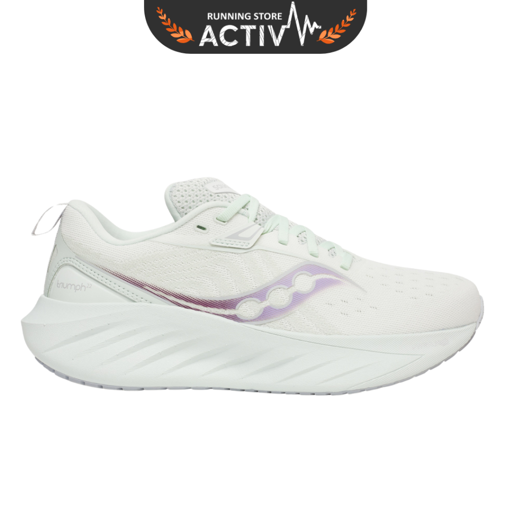 รองเท้าวิ่งผู้หญิง Saucony Triumph 22 - สีขาว/โฟม - 40.5