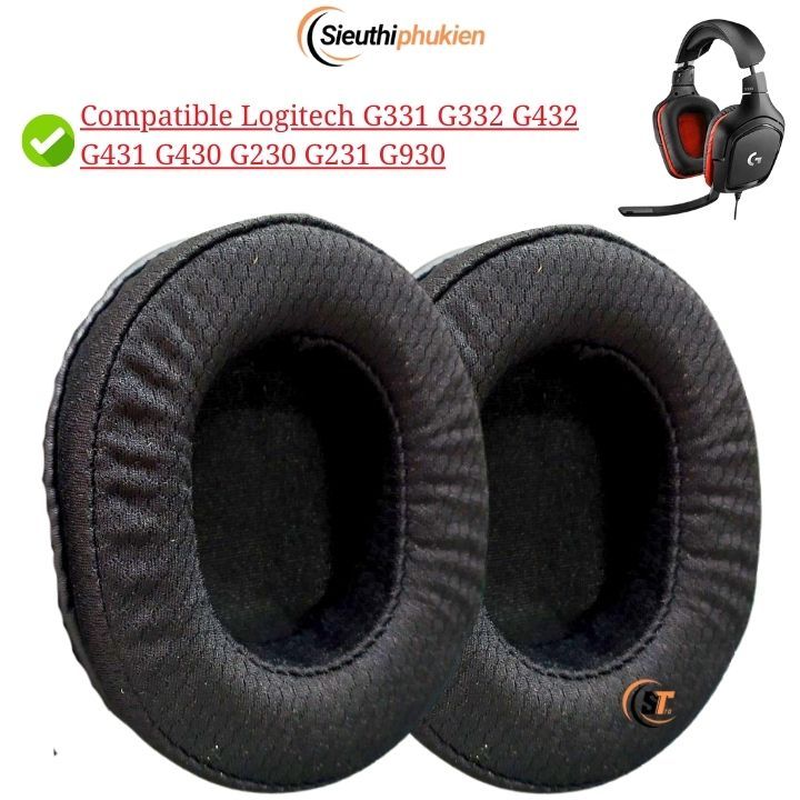 เบาะเปลี่ยนผ้าสําหรับหูฟัง Logitech G331 G332 G432 G431 G430 G230 G231 G930