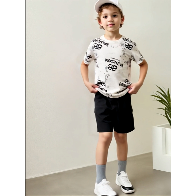 BB SUGOLD เสื้อยืดเด็กผู้ชายทําจากผ้าฝ้ายคุณภาพสูงและเส้นใยเย็นสําหรับเด็กทารกตั้งแต่ 20kg-46kg RZM1