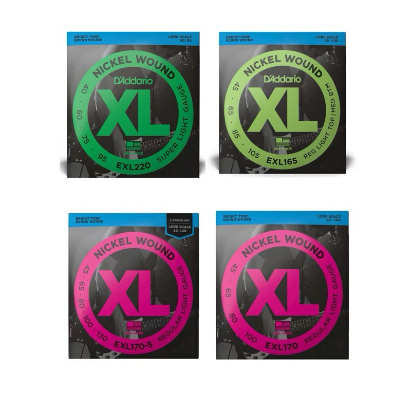 สายกีตาร์เบส EXL165/ EXL170/ EXL170-5/ EXL220 4 สาย 5 สายเบสสายกีตาร์
