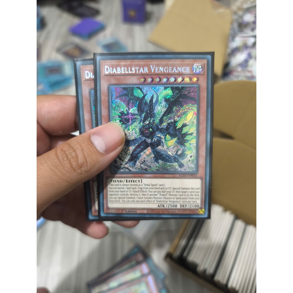 [Yugioh Funny Shop] การ์ด 1 ใบ ALIN-EN011 Diabellstar Vengeance" Secret Rare