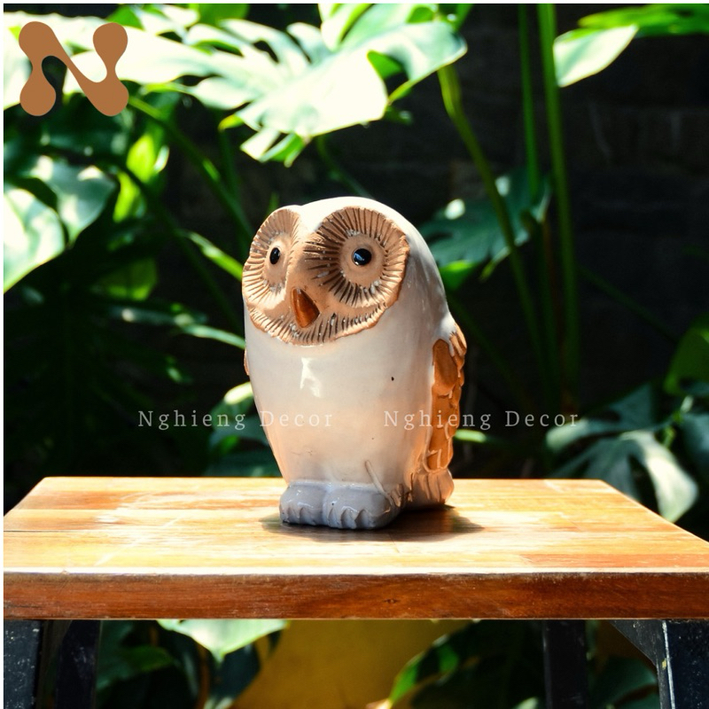 เซรามิค DECOR CAT OWL STATUE