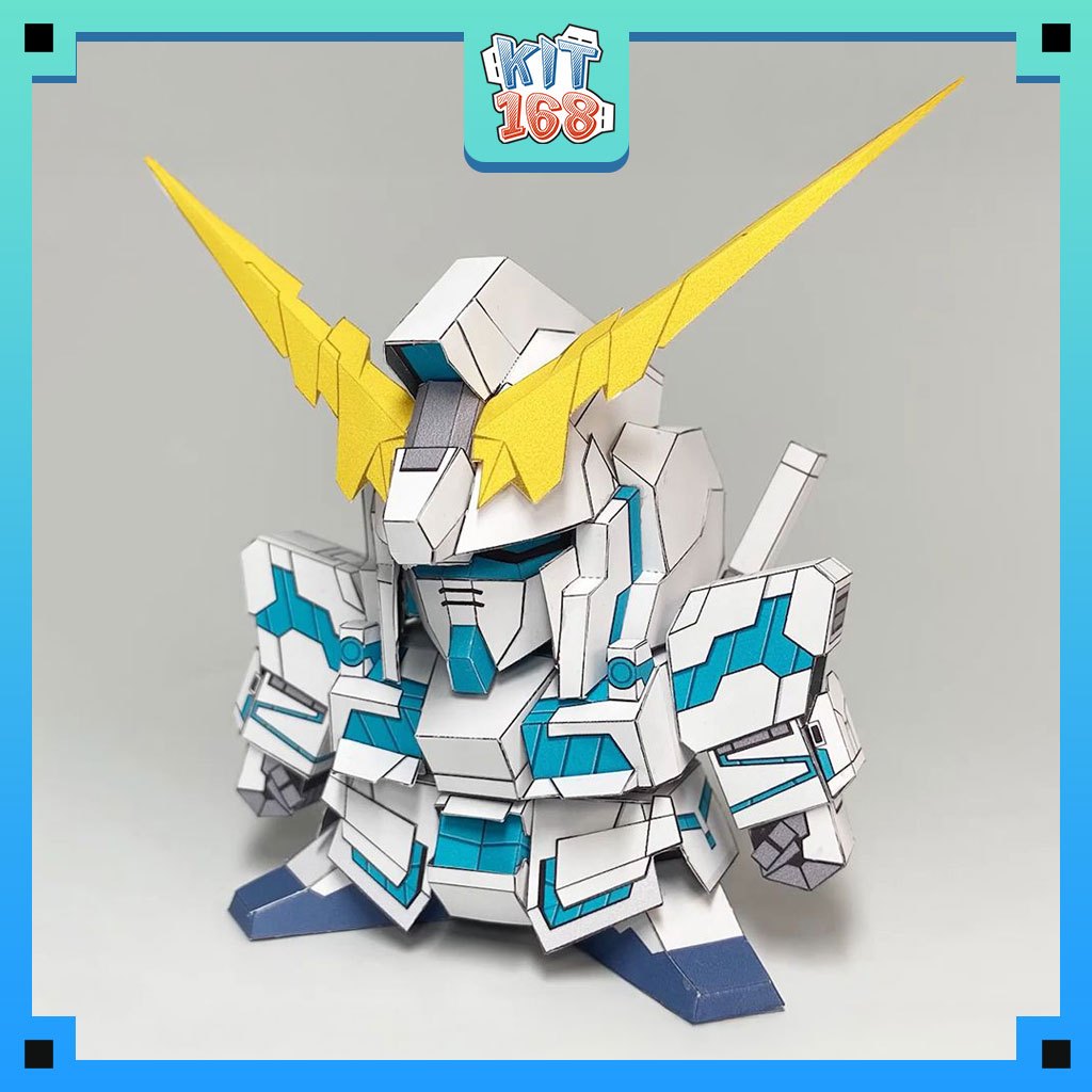 Chibi SD Gundam Unicorn Final Battle Robot โมเดลกระดาษ