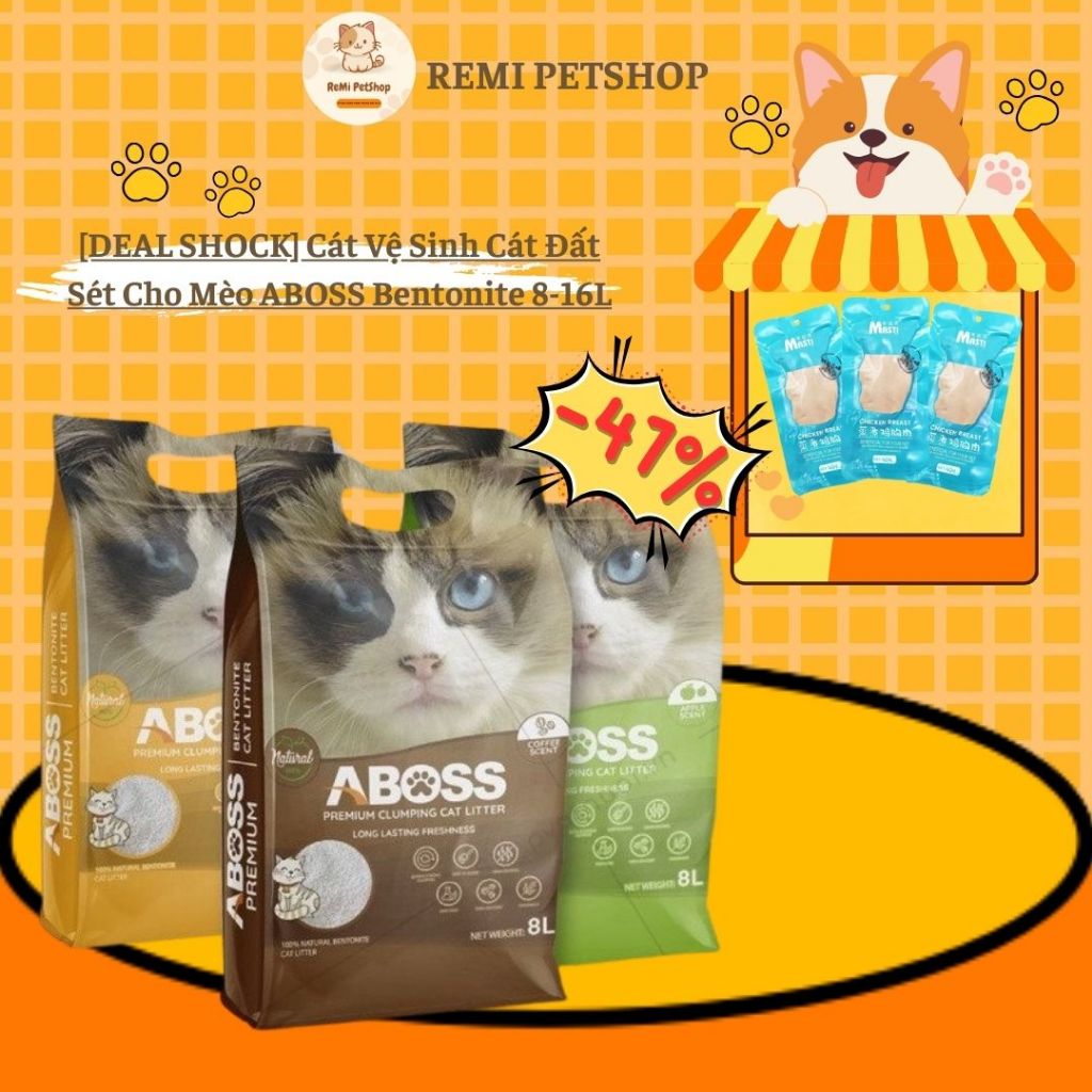 [DEAL SHOCK] ABOSS Bentonite Clay Cat Litter 8-16L