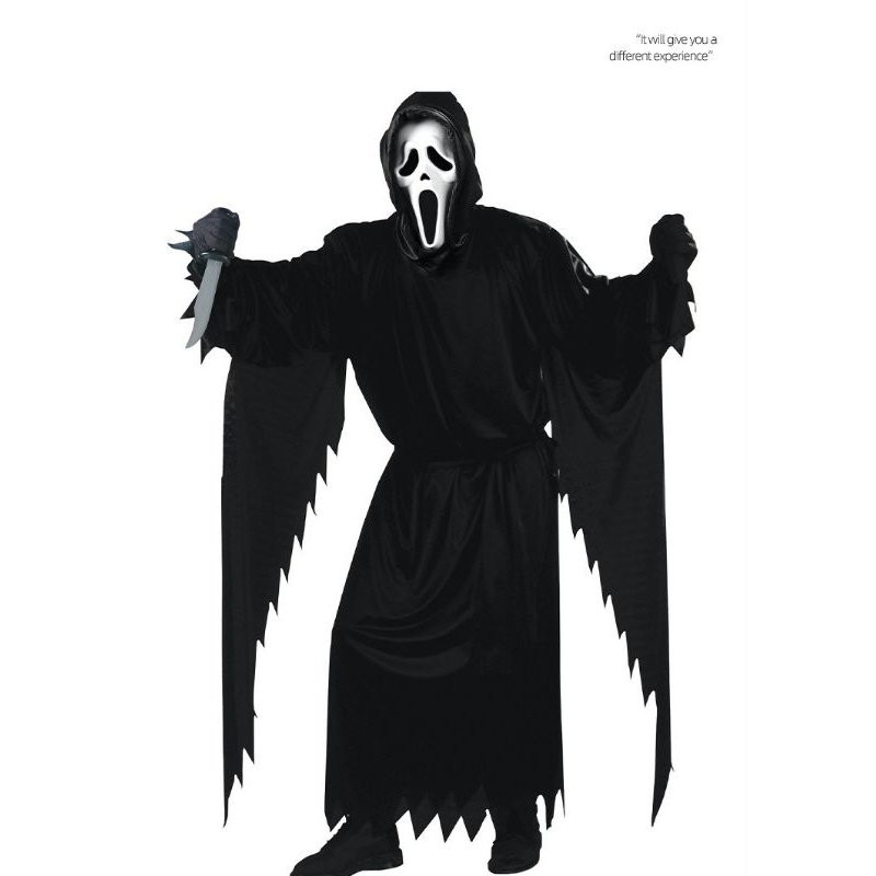 3 ชิ้น Combo of Halloween Scream เสื้อคลุมและหน้ากาก