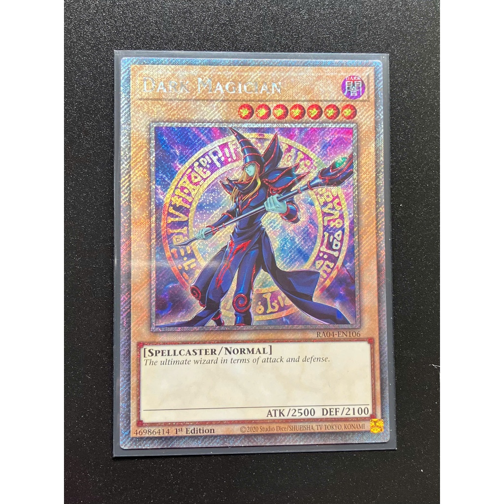 YMS - [การ์ด Yugioh] - [TCG-UK] - RA04-EN106 - Dark Magician (8th Art) - Platinum Secret Rare 1st Ed